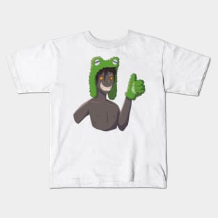 Cryptid in froggy hoodie Kids T-Shirt